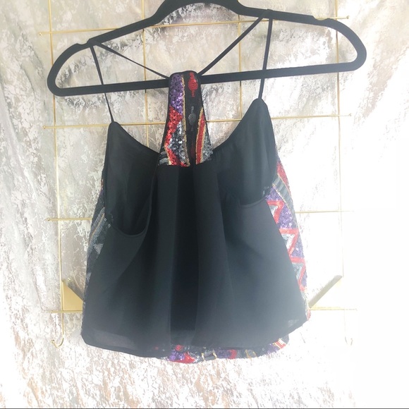 Sequins racerback crop top - Picture 3 of 7